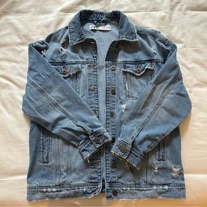 Zara oversized denim jacket size small